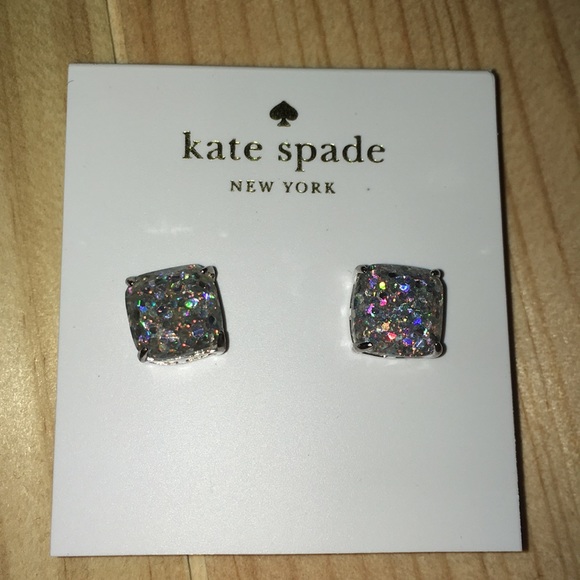 kate spade Jewelry - Kate Spade Square Silver Earrings